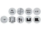 Keményfém maró 2 élű - D5.00/10.00 d5