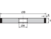 CBN köszörű korong 1A1 D250 T20 X10 H76