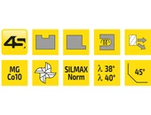 Keményfém nagyoló maró 4 élű - D8.00/12.00 d8