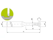 Keményfém előre - hátrasorjázó 90°-os - D1.8/d3-0.90 - L50.0 - d4.0