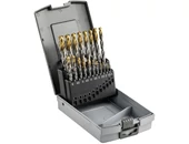 Fúró készlet HSS-TiN - D1.00-10.00x0.5 mm 19db