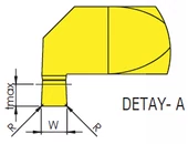 MINI furat beszúrókés - W0.79/10.6 - dmin7.2tmax 2.5- D7.0 mm