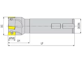 Szárasmarófej - D32/ Z4 L150 mm