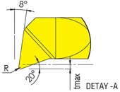 MINI furatkés - D6.0/35.6 - dmin6.2 tmax 0.5