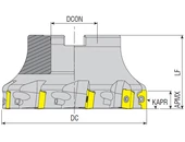 Feltűzhető 90°-os marófej - D125 d2=40 mm Z9 L63 mm