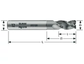 Keményfém nagyoló maró 3 élű - D20.00/30.00 d20