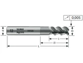 Keményfém maró 3 élű - D8.00/16.00 d8