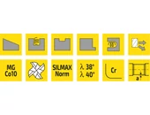 Keményfém tóruszmaró 4 élű - D6.00 - Cr0.10