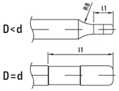 Keményfém tóruszmaró 42°-44° - D3.0/3.0 - L18.0 - Cr0.8 mm