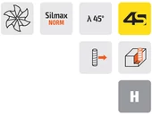 Keményfém maró 6 élű hosszú - D8.00/19.00 d8 Cr 0,50