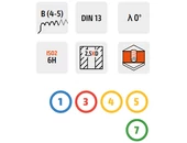 Gépi menetfúró terelöéles HSSE - M7.0x1