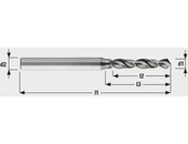 Keményfém fúró 5xD - D2.00/12.0 - d3