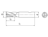 Ujjmaró hosszú HSSCo8 - D4.00/11.00 d6