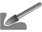 Keményfém turbómaró RBF - D12.00/25 d6