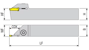 Leszúró esztergakés - L 32x32/170.0 - 6.0 mm