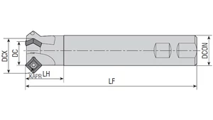 Lapkás élletörő 45°-os marófej - DCX26.0 dc12.0 d20/ Z1