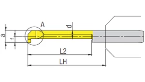 MINI furat beszúrókés - W1.5/10.2 - dmin6.2 tmax 1.8 - D6.0 mm