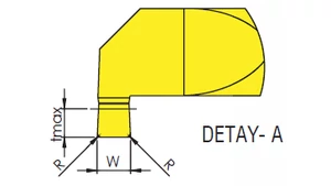 MINI furat beszúrókés - W1.5/10.2 - dmin6.2 tmax 1.8 - D6.0 mm