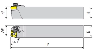 Külső esztergakés - PCBNR 2020 K12C