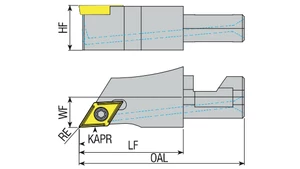 Moduláris szerszámtartó fej - SDJCR-16X43.3-11
