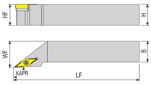 Külső esztergakés - SVJBR 2525 M16