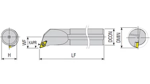Belső esztergakés - A32S SDQCL 11 - Belső hűtéssel