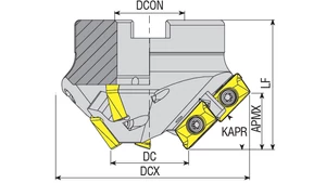 Feltűzhető élletörő maró - D77.0/50.0 - d27 mm Z6