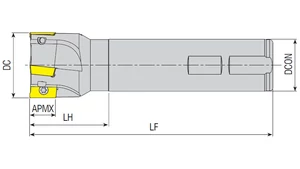 Szárasmarófej - D25/ Z3 L200 mm