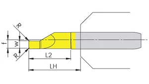 MINI homlok beszúrókés - W3.175/15.2 - tmax 6.0 - D6.0 mm