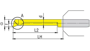 MINI furatkés - D4.0/10.2 - d0min4.2 tmax 0.3