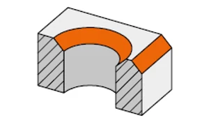 Lapkás élletörő 30°-os marófej D30.0 da15.0 d16 mm Z1