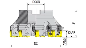 Feltűzhető 88°-os marófej - D100/ d32 L52 mm