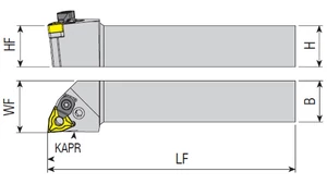 Külső esztergakés - PWLNL 1616 H06
