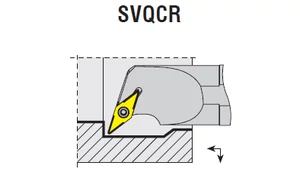 Váltólapkás külső esztergakés - S16P SVQCL 11