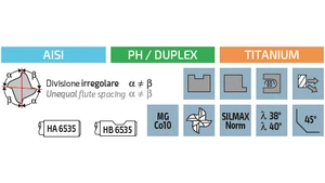 Keményfém nagyoló maró 6 élű - D20.00/60.00 d20