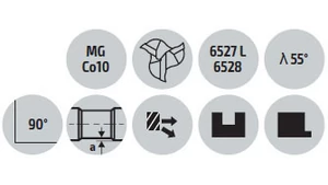 Keményfém maró 3 élű - D8.00/16.00 d8