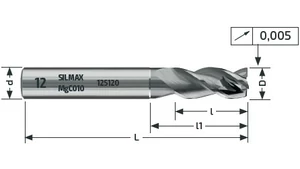 Keményfém maró 3 élű - D4.00/11.00 d6