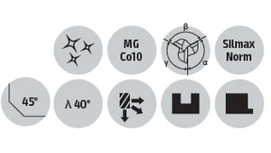 Keményfém hosszú maró 3 élű - D8.00/36.00 d8