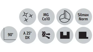 Keményfém maró 1 élű - D2.00/10.00 d2