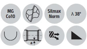 Keményfém gömbvégűmaró - D16.00/26.00 d16 r8.0