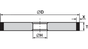 CBN köszörű korong 1A1 D250 T20 X10 H76