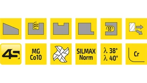 Keményfém tóruszmaró 4 élű - D6.00 - Cr0.10