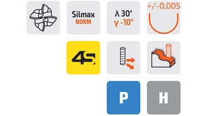 Keményfém gömbvégűmaró 4 élű - D16.00/26.00 d16 - Cr 8,00