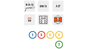 Gépi menetfúró terelöéles HSSE-TiN - M2.3x0.4