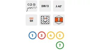 Gépi menetfúró 40° HSSE-TiN - M30.0x3.5