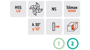 Maró extra hosszú HSSCo8 - D25.00/40.00 d25 L200 mm