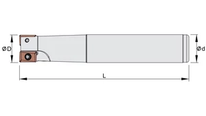 Szárasmarófej - D25/ Z4 L150 mm