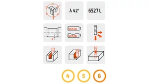 Keményfém TIS 45°-os maró 3 élű - D4.50/10.00 d6