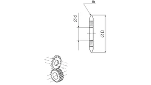 Fogaskerék alakmaró HSS - Modul 2.00 D63.00/22.00 mm Z12